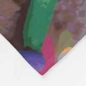 Dunkle Schokolade Eiscreme mit Regenbogensprinklen Fleecedecke (Ecke)