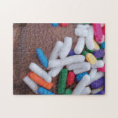 Dunkle Schokolade Eiscreme mit Regenbogensprinklen Puzzle (Horizontal)