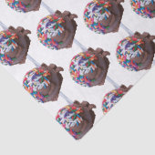 Dunkle Schokolade Eiscreme mit Regenbogensprinklen Seidenpapier (Detail)