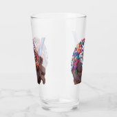 Dunkle Schokolade Eiscreme mit Sprinklerglas Glas (Rechts)