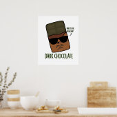 Dunkle Schokolade Funny Food Puff Poster (Küche)