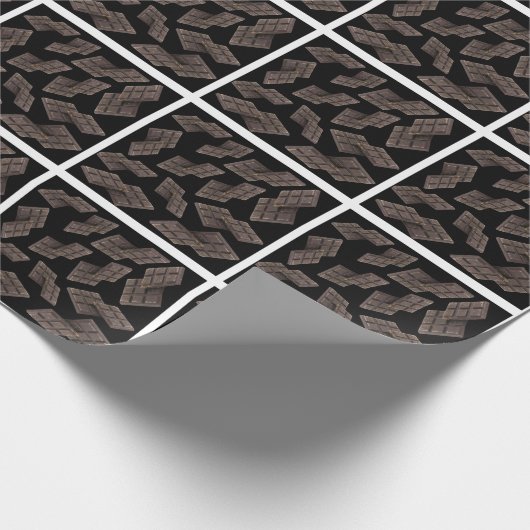 Dunkle Schokolade Geschenkpapier (Ecke)