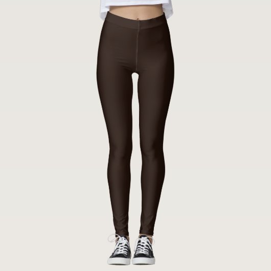 Dunkle Schokolade, kräftig dunkelbraun Leggings (Vorderseite)