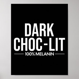 Dunkle Schokolade Lit Melanin Schokolade Schwarze Poster