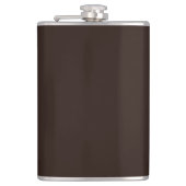 Dunkle Schokolade, Solid Brown, Dunkelbraun Flachmann (Vorderseite)