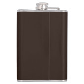 Dunkle Schokolade, Solid Brown, Dunkelbraun Flachmann (Rückseite)