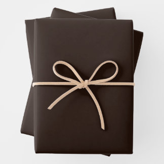 Dunkle Schokolade, Solid Brown, Dunkelbraun Geschenkpapier Set