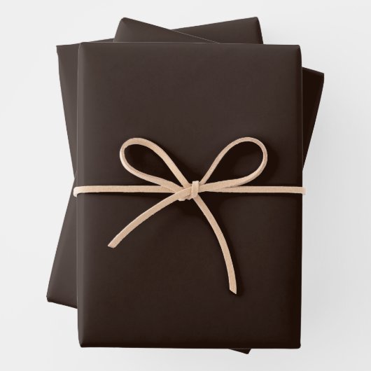 Dunkle Schokolade, Solid Brown, Dunkelbraun Geschenkpapier Set (Beispiel)