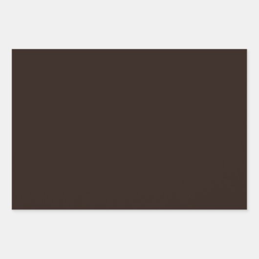 Dunkle Schokolade, Solid Brown, Dunkelbraun Geschenkpapier Set (Vorderseite)