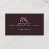 Dunkle Schokolade Stilvoll mit Foto-Vorlage Visitenkarte (Rückseite)