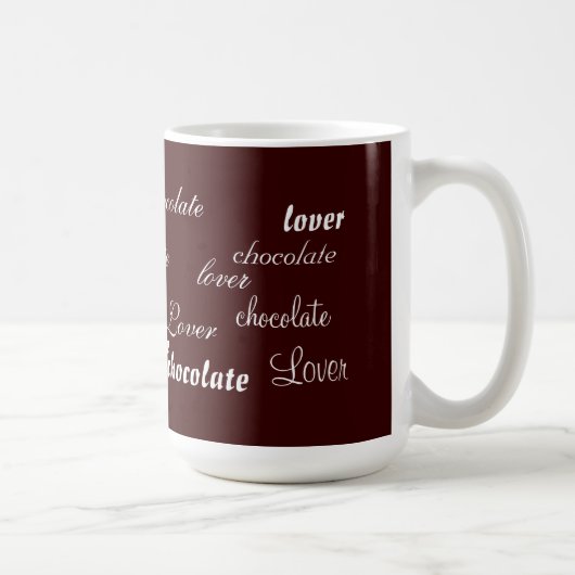 Dunkle Schokoladenliebhaber Design Kaffeetasse (Rechts)