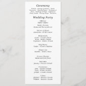 Dunkle Schwarz-weiße Skripte Elegante Minimale Hoc Programm (Rückseite)