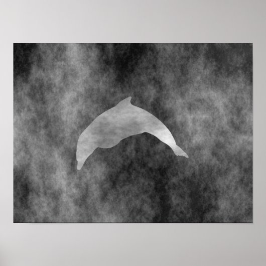 Dunkle Schwarze Dolphin Poster (Vorne)