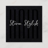 Dunkle schwarze, fette Quadratkarte Quadratische Visitenkarte (Vorderseite)