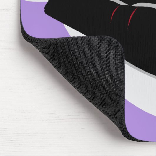 Dunkle schwarze Lipstick-Lippen Mousepad (Ecke)