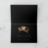 Dunkle schwarze Moody Herbstfallen Denken Sie an I Dankeskarte (Innenseite)