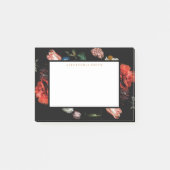 Dunkle schwarze personalisierte Post-Itmit Post-it Klebezettel (Vorderseite)