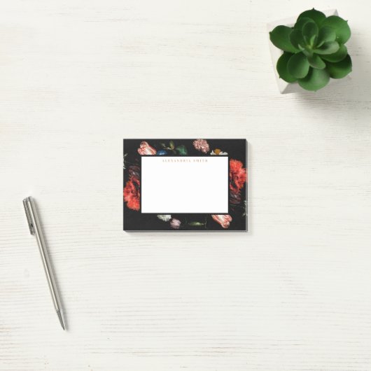 Dunkle schwarze personalisierte Post-Itmit Post-it Klebezettel (Büro)