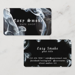 Dunkle Schwarze Rauch Vape Shop Visitenkarte