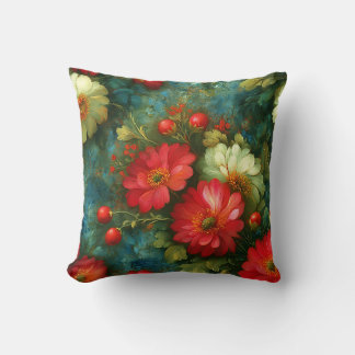 Dunkle Schwermütige Florale Stylische Schicke Ästh Kissen