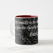 Dunkle Scroll mischen sich nicht in Drachenangeleg Zweifarbige Tasse (Vorderseite Links)