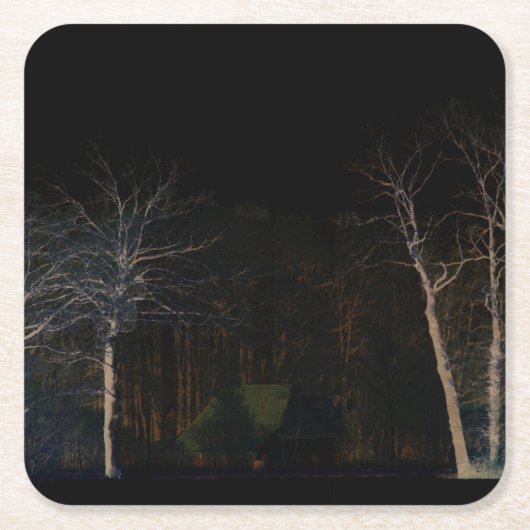 Dunkle Seite 4 Küste Rechteckiger Pappuntersetzer (Vorderseite)