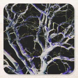 Dunkle Seite 5 Küste Rechteckiger Pappuntersetzer