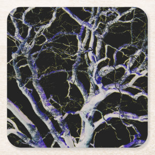 Dunkle Seite 5 Küste Rechteckiger Pappuntersetzer