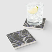 Dunkle Seite 5 Küste Steinuntersetzer (Seitenansicht)