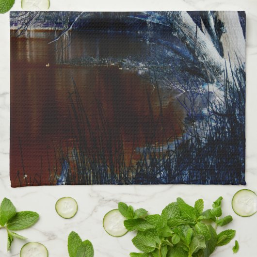 Dunkle Seite 7 ktcnm Geschirrtuch (Gefaltet)