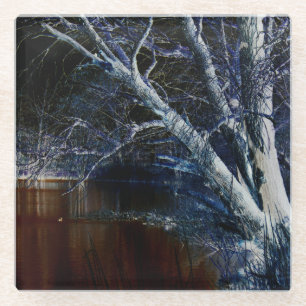 Dunkle Seite 7 Küste Glasuntersetzer