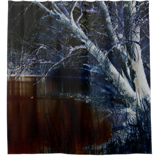 Dunkle Seite 7 sccnm Duschvorhang (Vorderseite)