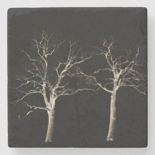 Dunkle Seite 9 Küste Steinuntersetzer (Vorderseite)