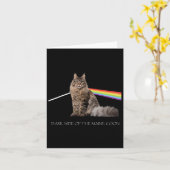Dunkle Seite der Maine Coon Cat Lover Karte (Gelbe Blume)