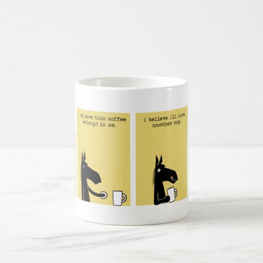 Dunkle Seite der Pferdekaffee-Tasse #3 Kaffeetasse (Mittel)