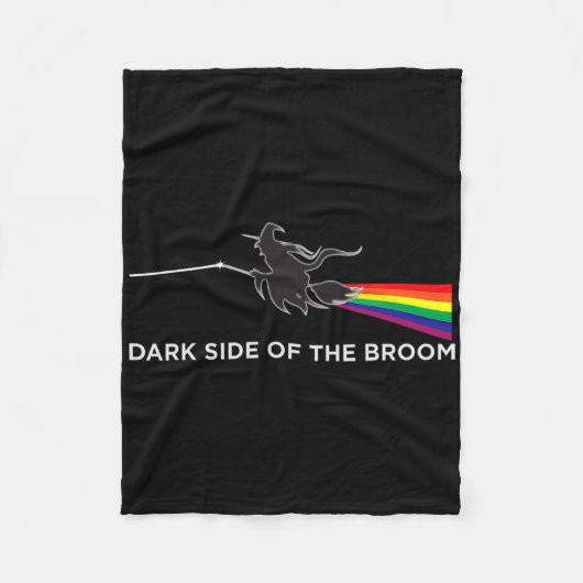 Dunkle Seite des Broom Clic Rock Witch Funny Hallo Fleecedecke (Vorderseite)