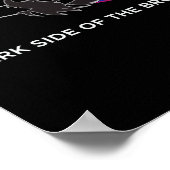 Dunkle Seite des Broom Clic Rock Witch Funny Hallo Poster (Ecke)
