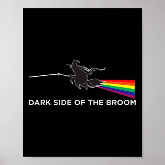 Dunkle Seite des Broom Clic Rock Witch Funny Hallo Poster (Vorne)