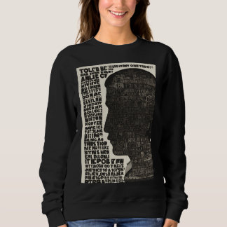 dunkle Seite des Menschen mit typografischer Kunst Sweatshirt