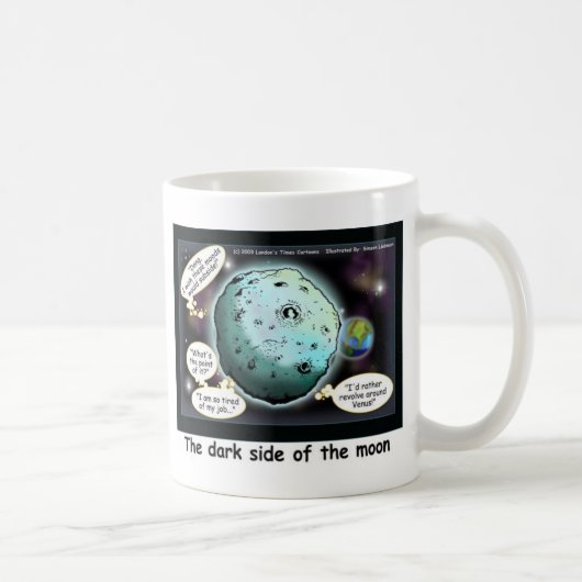 Dunkle Seite des Mondes Funny Cartoon Geschenke Kaffeetasse (Rechts)
