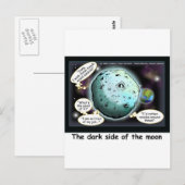 Dunkle Seite des Mondes Funny Cartoon Geschenke Postkarte (Vorne/Hinten)