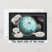 Dunkle Seite des Mondes Funny Cartoon Geschenke Postkarte (Vorne/Hinten)