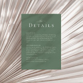 Dunkle Seite Grün Moderne Minimalistische Hochzeit Einladung