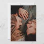 Dunkle Seite Grün Moderne Minimalistische Hochzeit Save The Date (Rückseite)