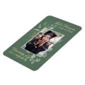 Dunkle Seite Grüner botanischer Abschluss Keepake Magnet (Linke Seite)