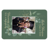 Dunkle Seite Grüner botanischer Abschluss Keepake Magnet (Horizontal)