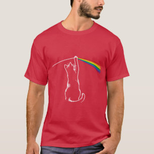 Dunkle Seite Katze Junge T-Shirt