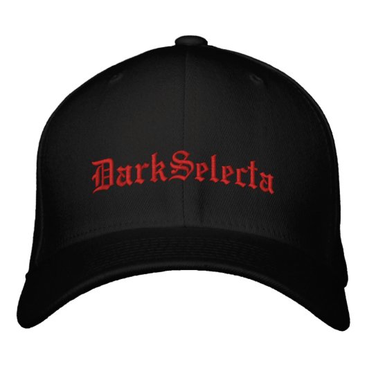 Dunkle Selecta schwarze Flex-Flex bestickt Hut (Vorderseite)