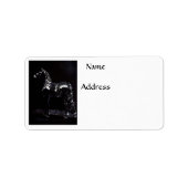 Dunkle Silber Adressaufkleber (Vorne)