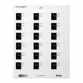 Dunkle Silber Adressaufkleber (Vorne)